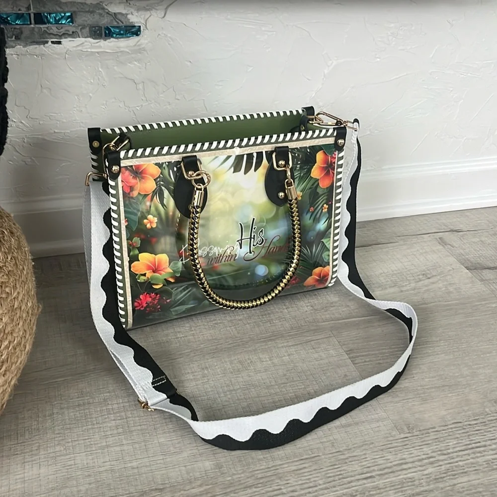 *SOLD* CHiP Bags modern style Christian apparel ocean palm tropical tote purse - Picture 11 of 17